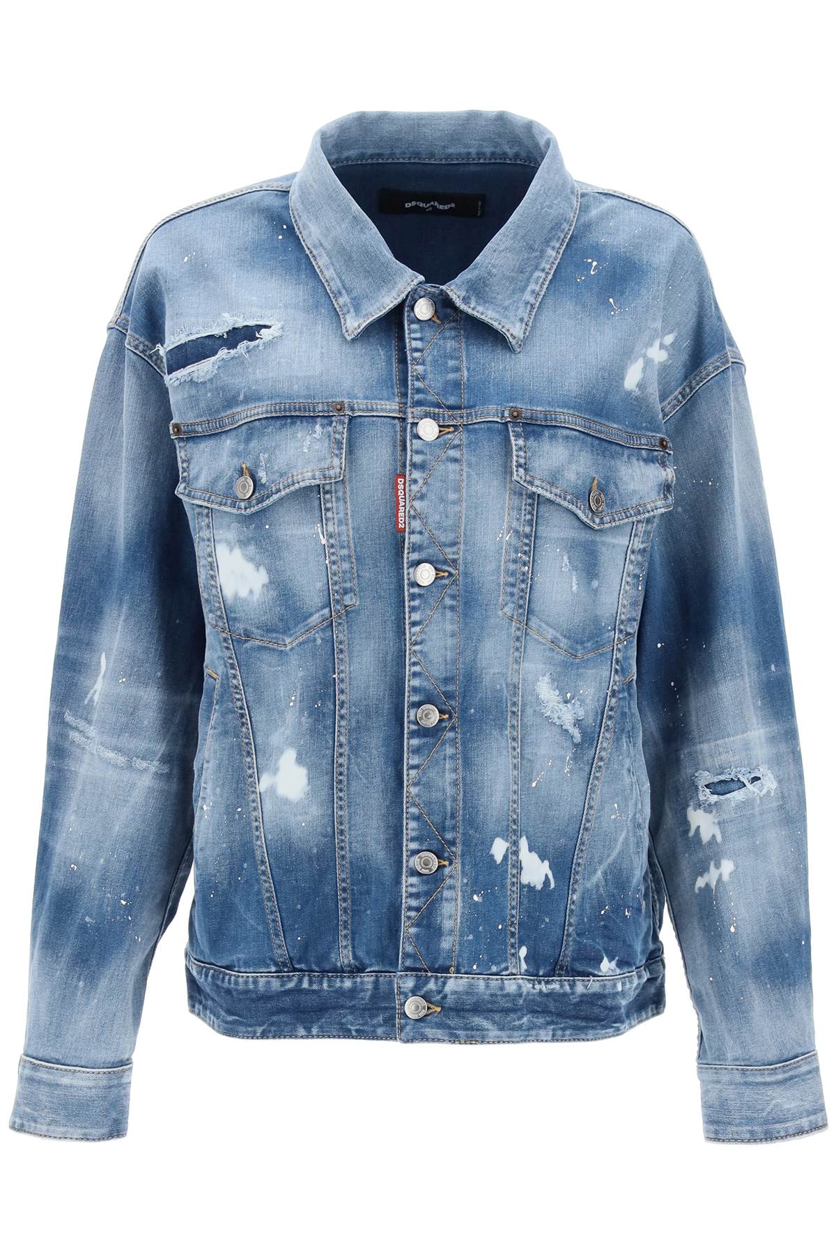 Dsquared2 medium ice spots wash denim jacket