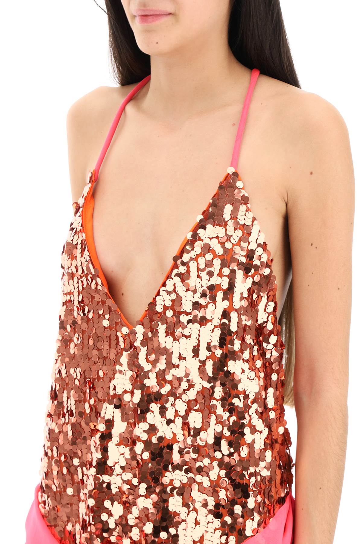 Dsquared2 Dsquared2 mini sequined dress with draped detail