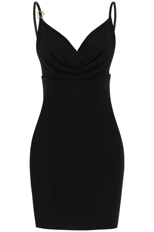 Dsquared2 Dsquared2 sleeveless mini dress with draped neckline