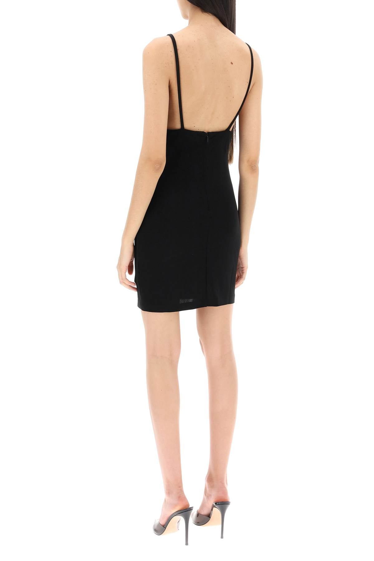 Dsquared2 Dsquared2 sleeveless mini dress with draped neckline