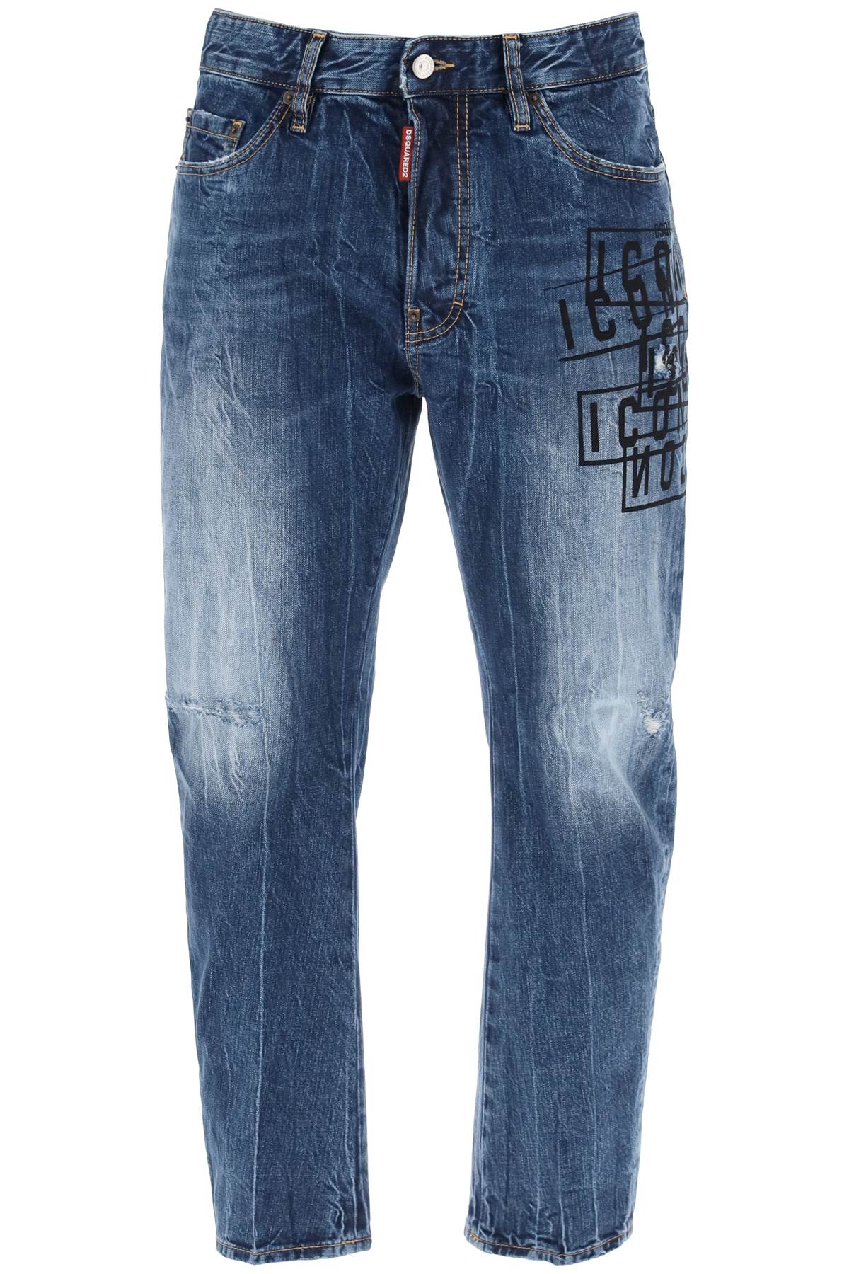 Dsquared2 Dsquared2 jeans bro in icon dark wash stamps