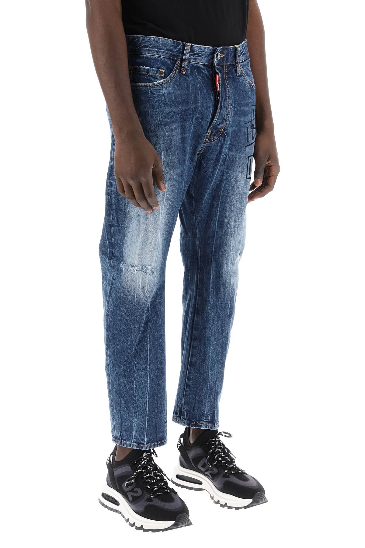 Dsquared2 Dsquared2 jeans bro in icon dark wash stamps