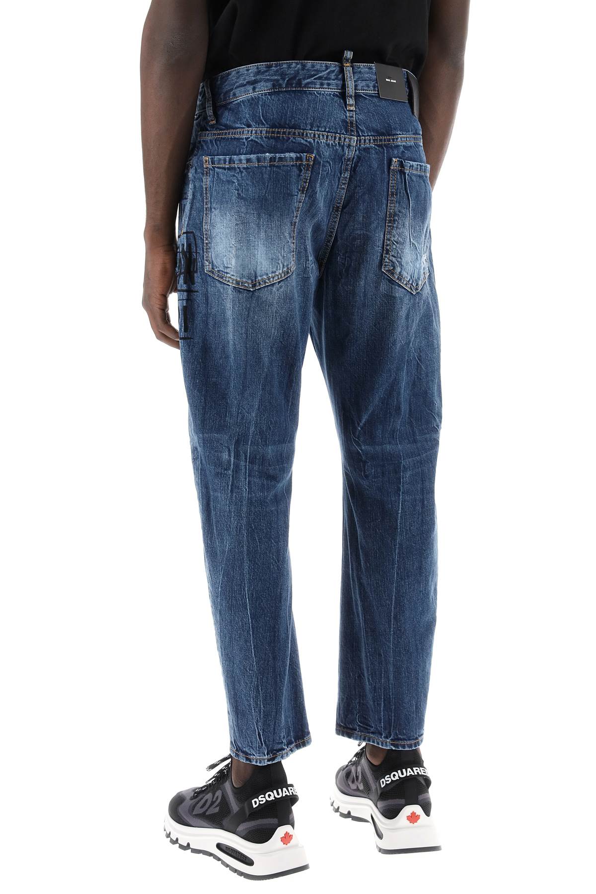 Dsquared2 Dsquared2 jeans bro in icon dark wash stamps