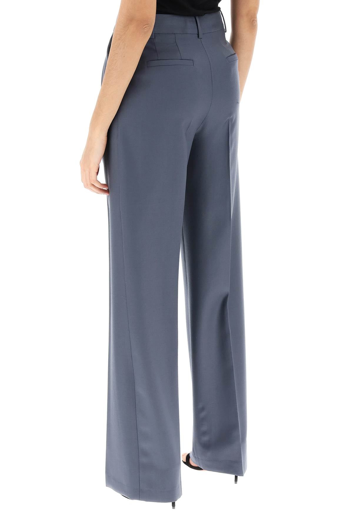 Loulou Studio Loulou studio sbiru double pleat trousers