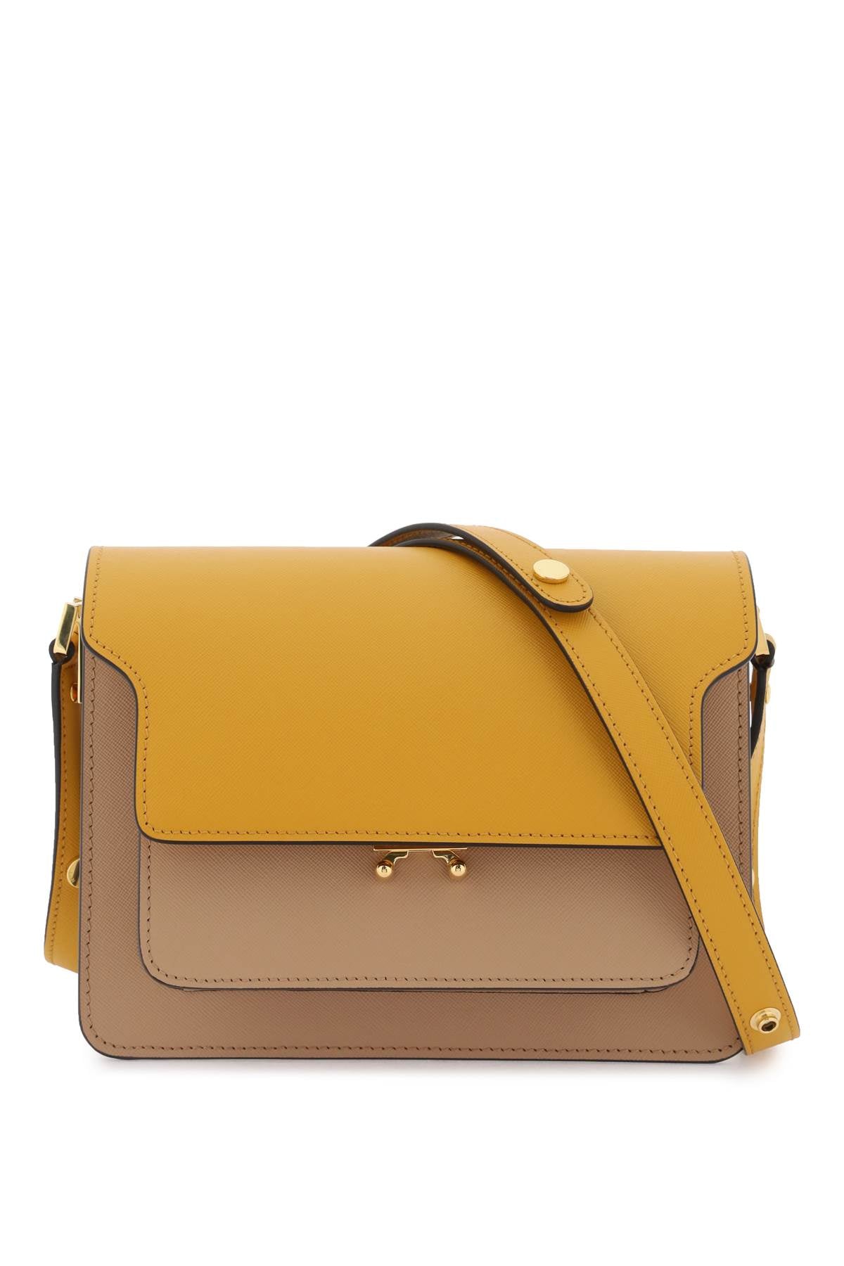 Marni Marni tricolor leather medium trunk bag