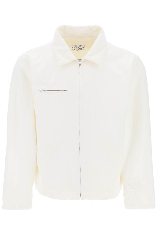 MM6 Maison Margiela Mm6 maison margiela giacca in tela di cotone distressed