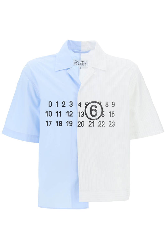 MM6 Maison Margiela Mm6 maison margiela camicia spliced manica corta con grafica numerica