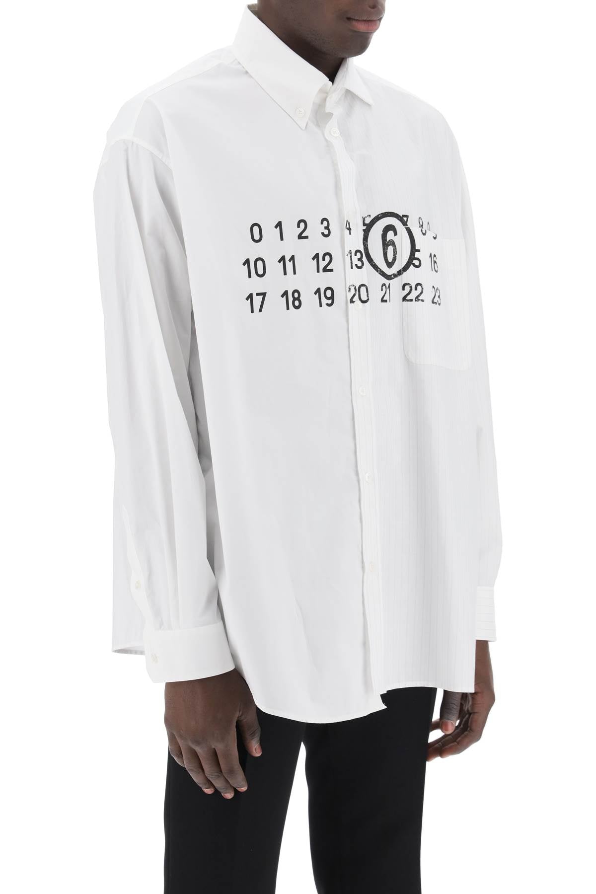 MM6 Maison Margiela Mm6 maison margiela camicia spliced con grafica numerica