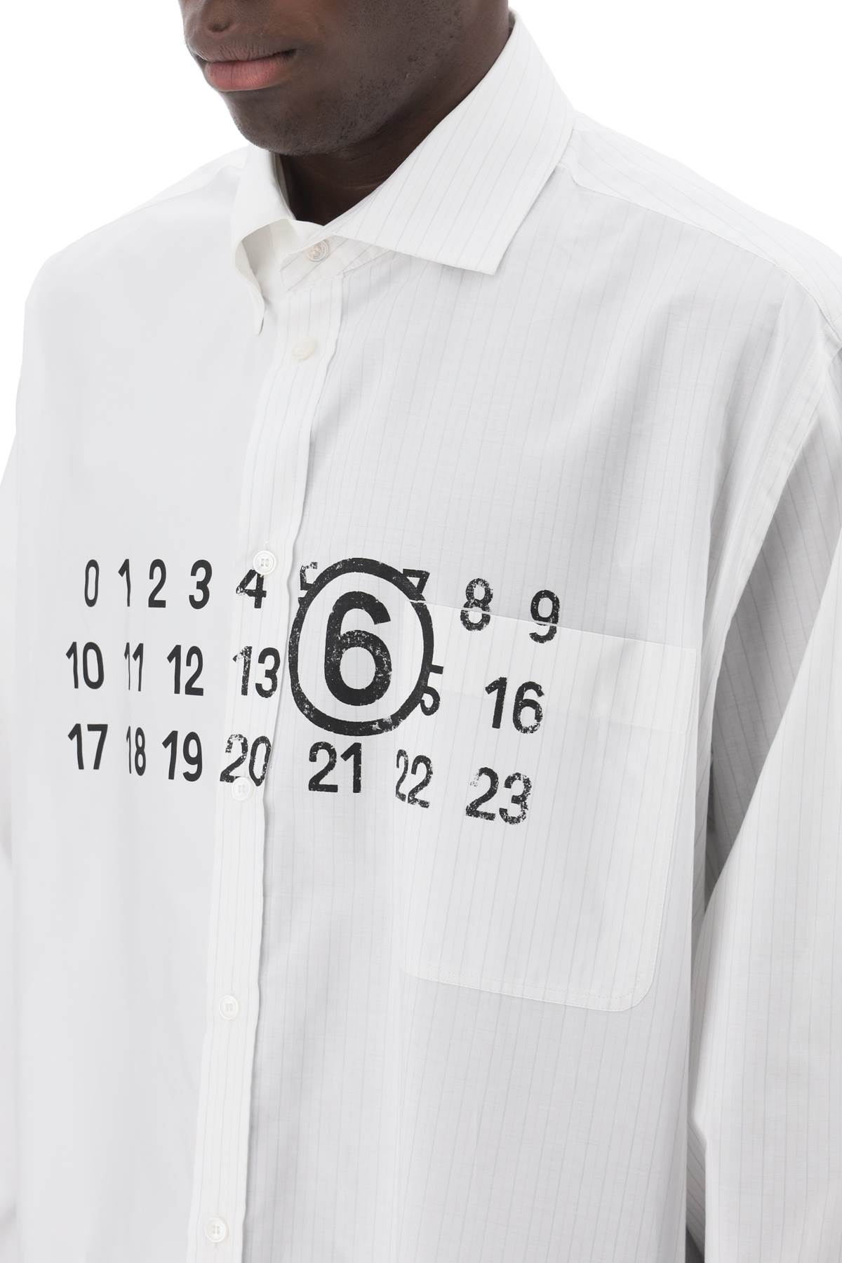 MM6 Maison Margiela Mm6 maison margiela camicia spliced con grafica numerica