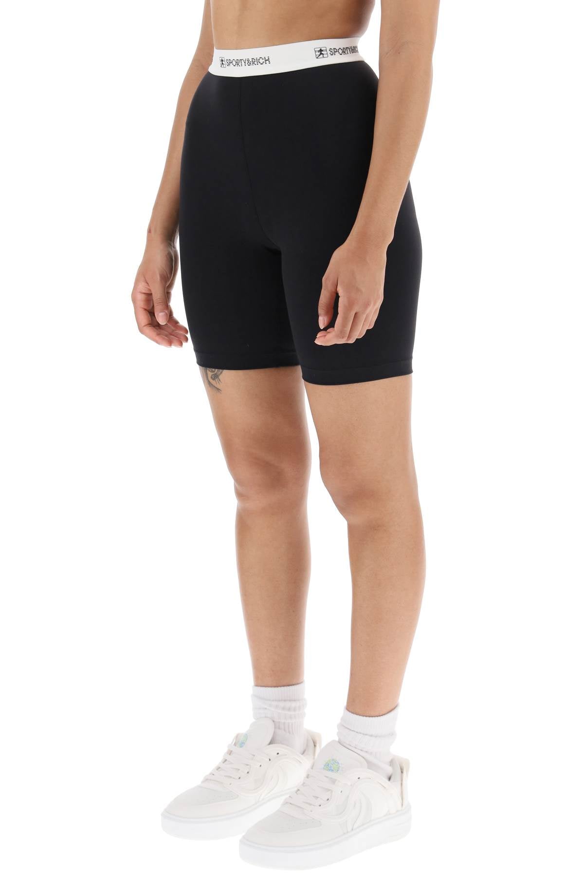 Sporty & Rich Sporty rich logo band cycling shorts