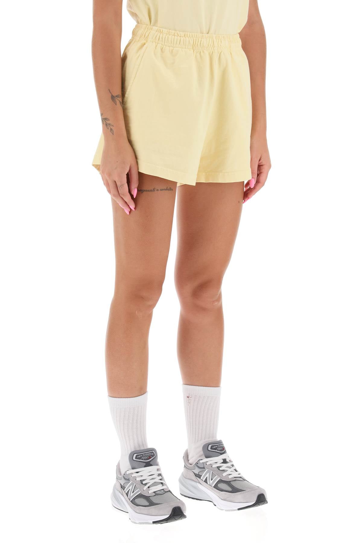 Sporty & Rich Sporty rich 'script logo' disco shorts