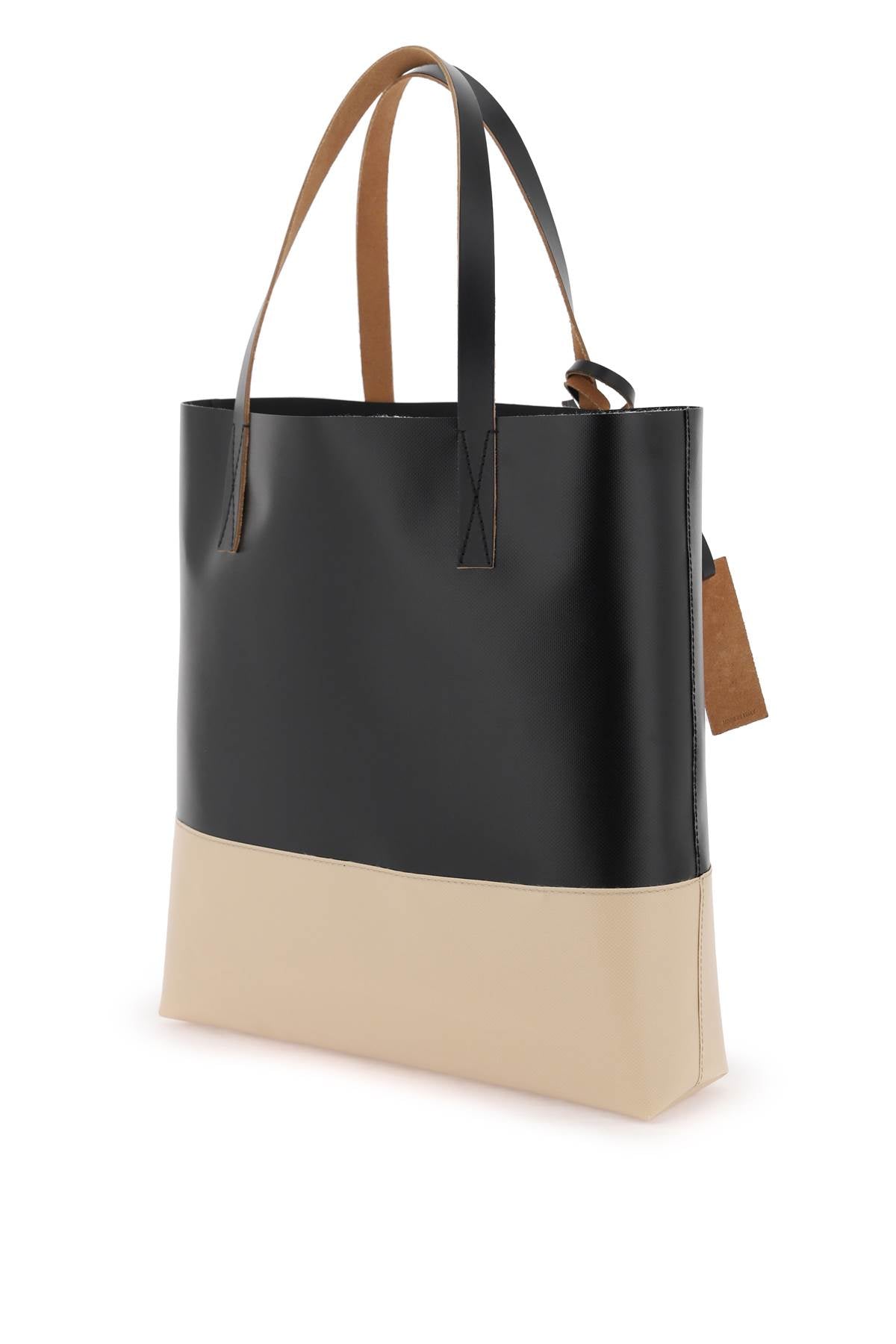 Marni Marni two-tone leather tote bag