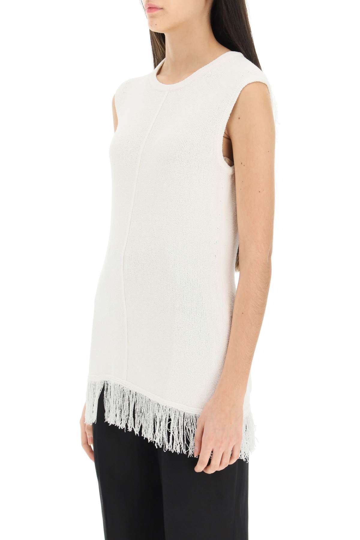 Loulou Studio Loulou studio fringed bouclé knit top