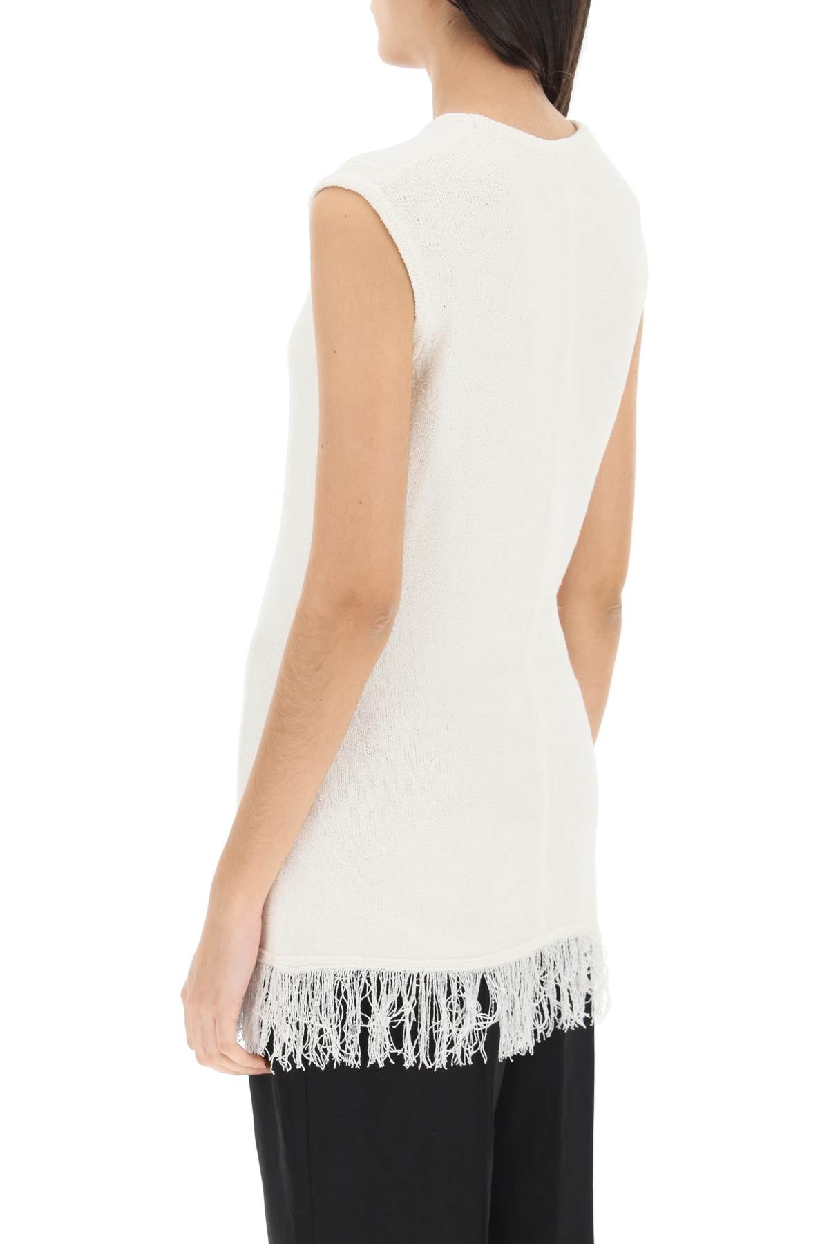 Loulou Studio Loulou studio fringed bouclé knit top