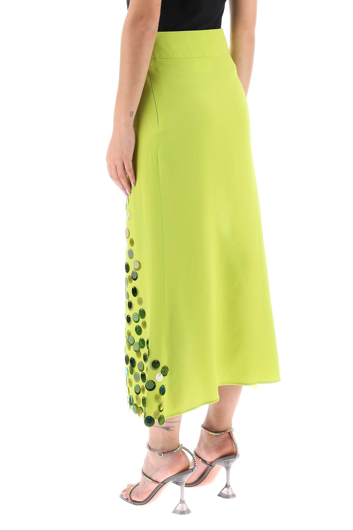 Art Dealer Art dealer midi skirt with maxi sequins