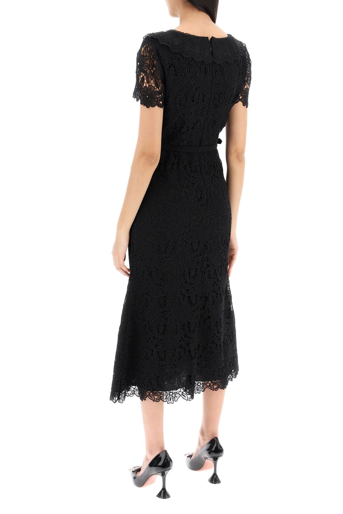 Self Portrait Self portrait "mid-length guipure lace dress with jewel