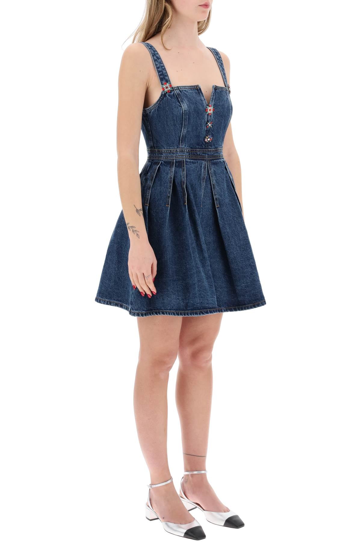 Self Portrait Self portrait mini denim dress in seven words