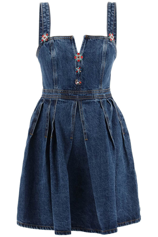 Self Portrait Self portrait mini denim dress in seven words