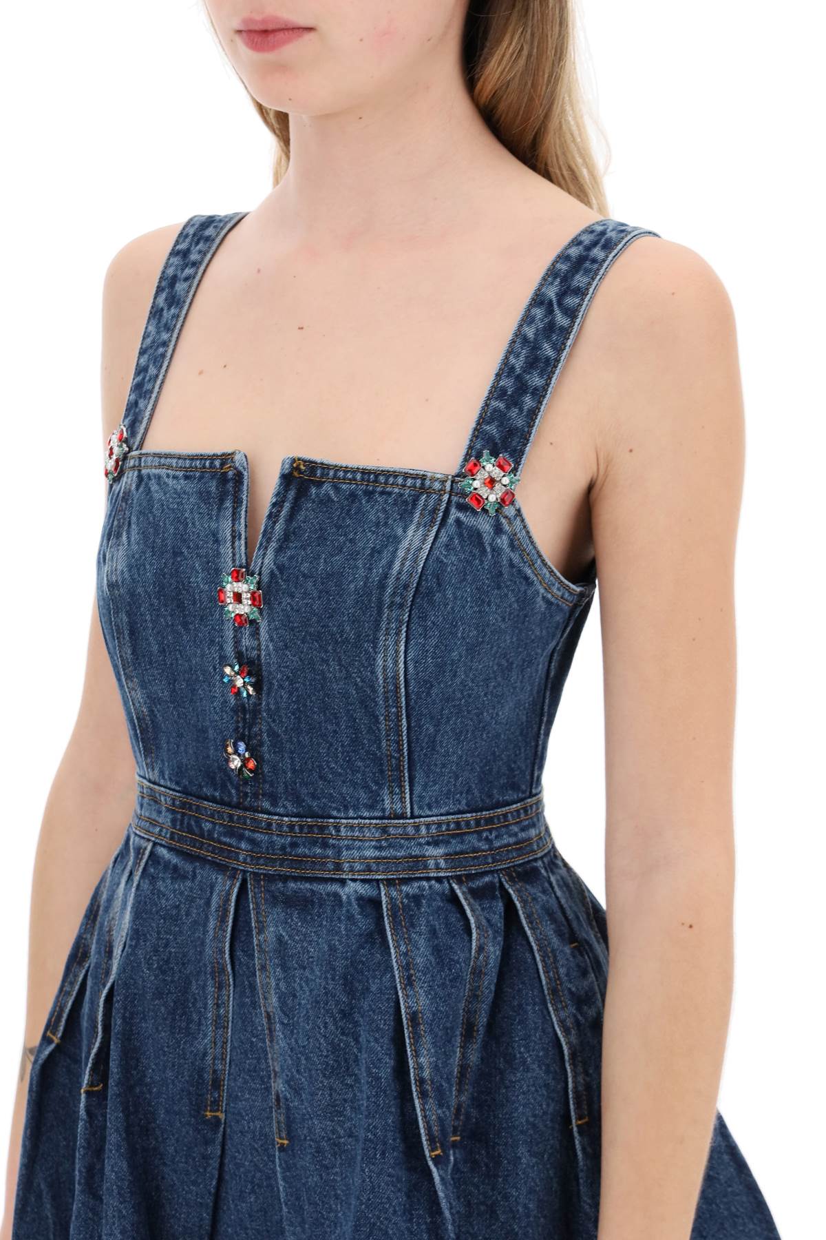 Self Portrait Self portrait mini denim dress in seven words