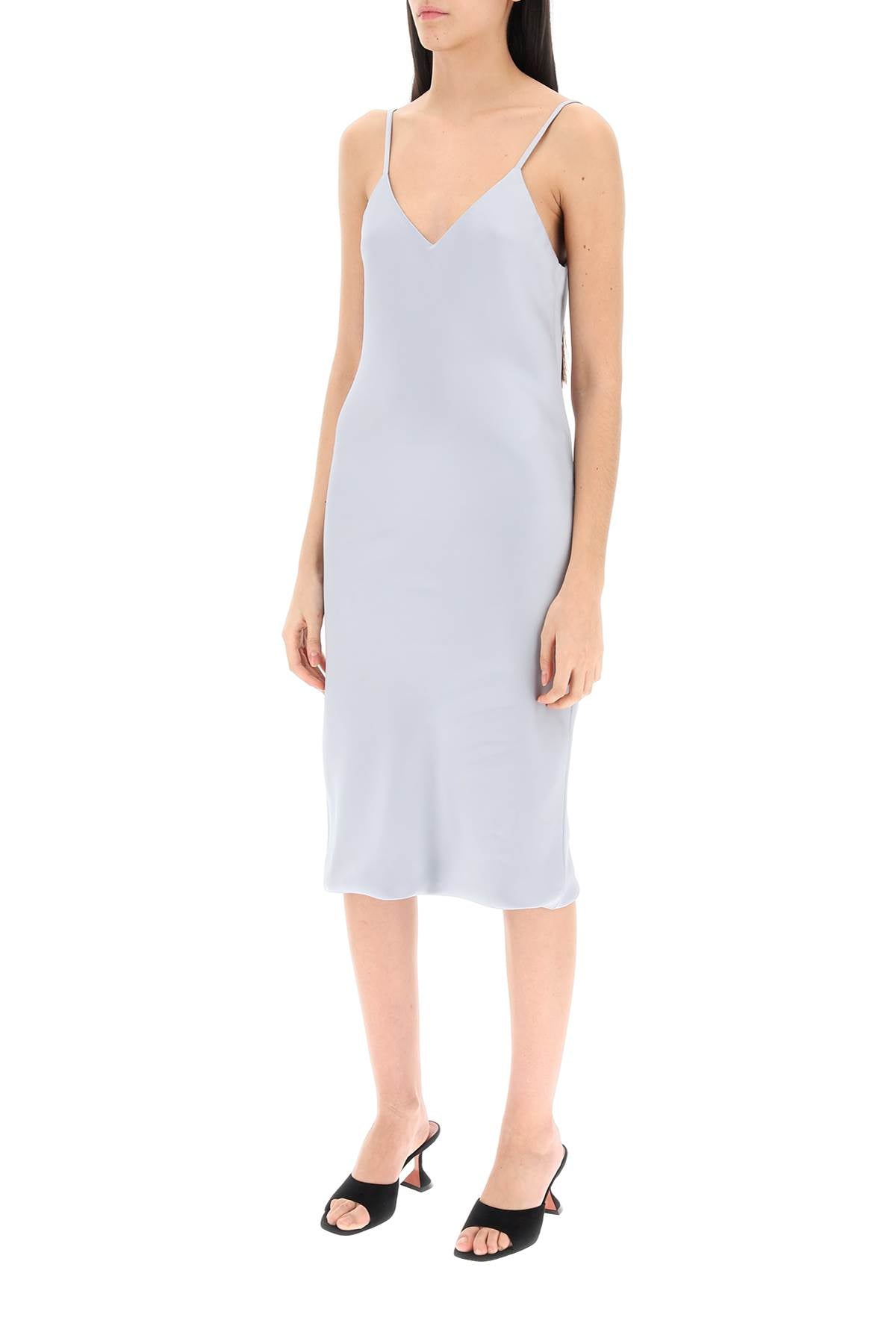 Norma Kamali Norma kamali crepe satin slip dress