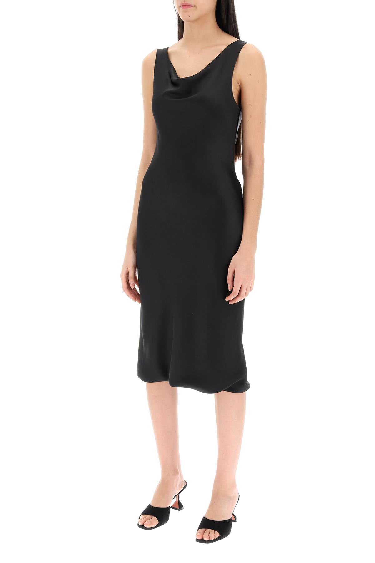 Norma Kamali Norma kamali drape neck satin dress