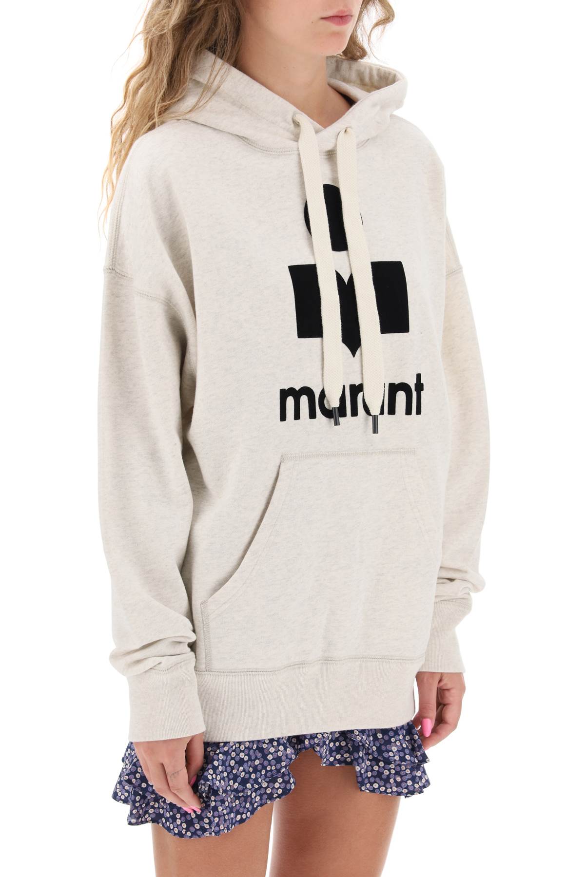 Marant ETOILE Isabel marant etoile mansel hoodie with flocked logo