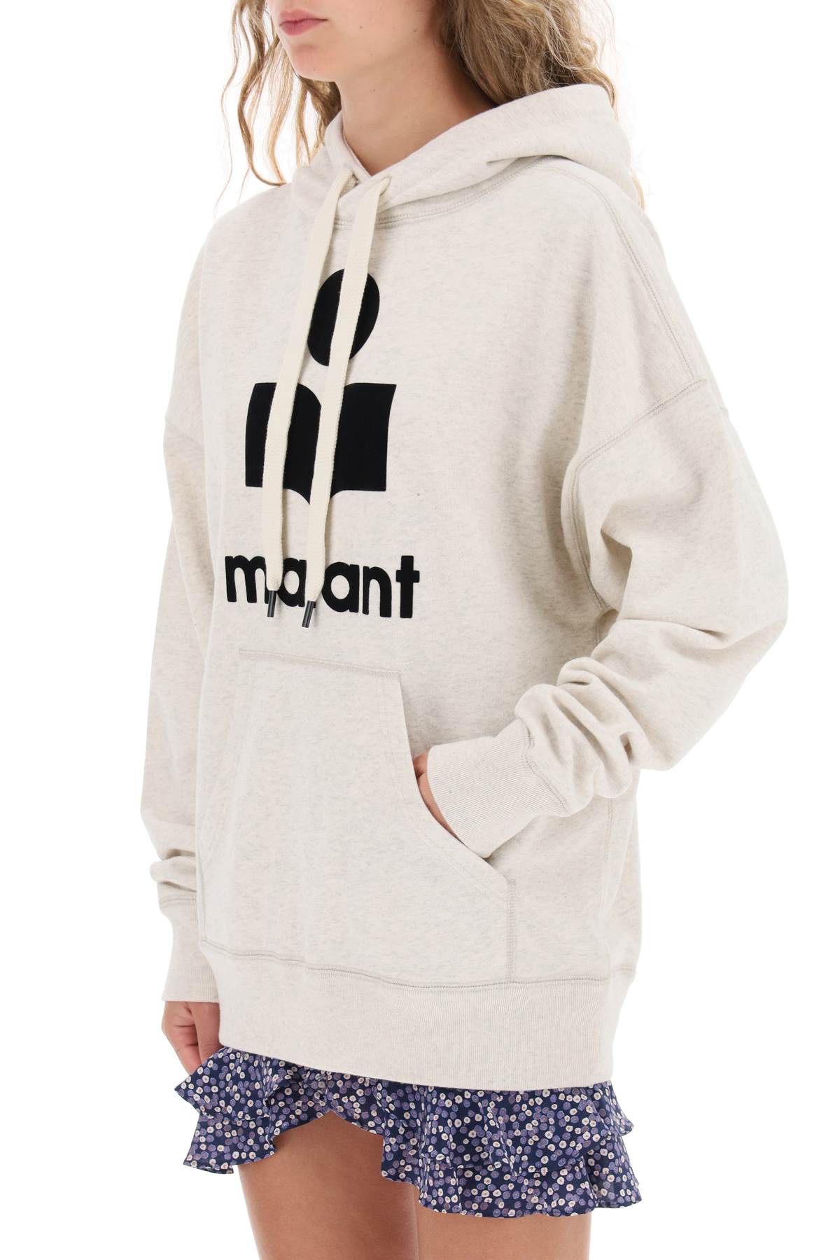 Marant ETOILE Isabel marant etoile mansel hoodie with flocked logo