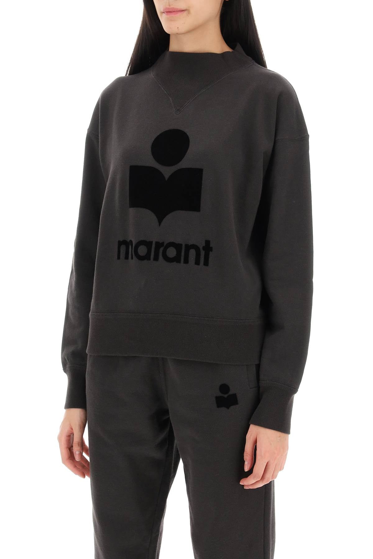 Marant ETOILE Isabel marant etoile moby sweatshirt with flocked logo