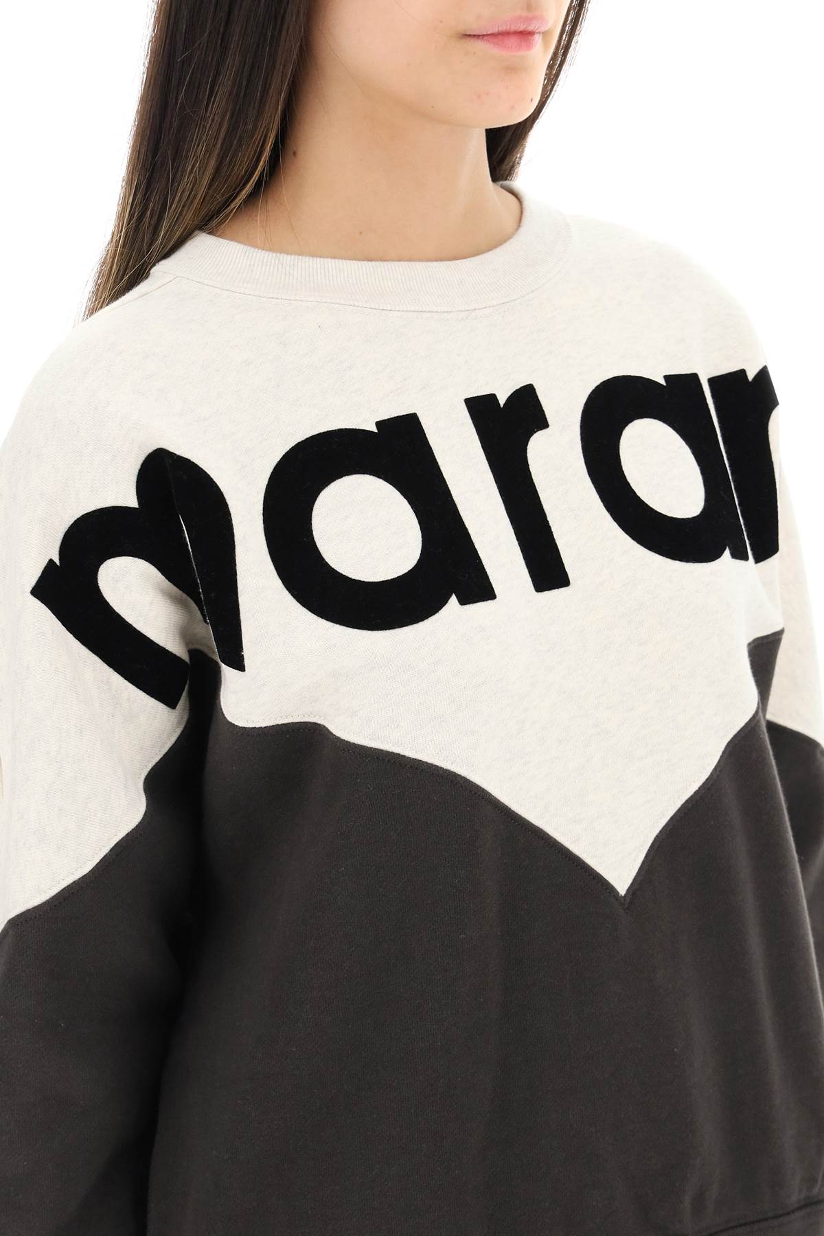 Marant ETOILE Isabel marant etoile houston sweatshirt with flocked logo