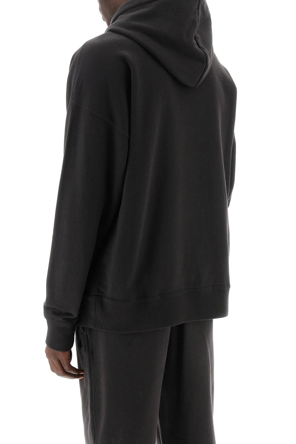 Marant Marant miley flocked logo hoodie