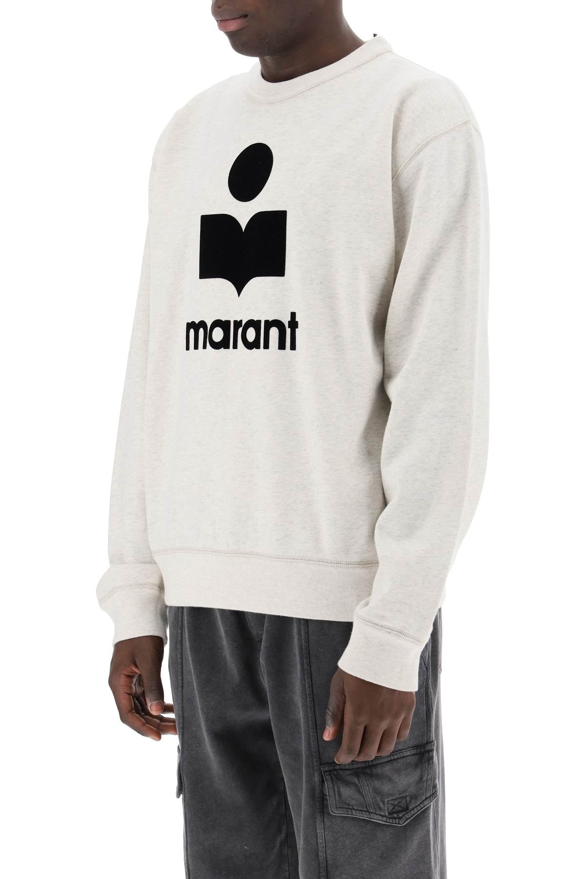 Marant Marant mikoy flocked logo sweatshirt