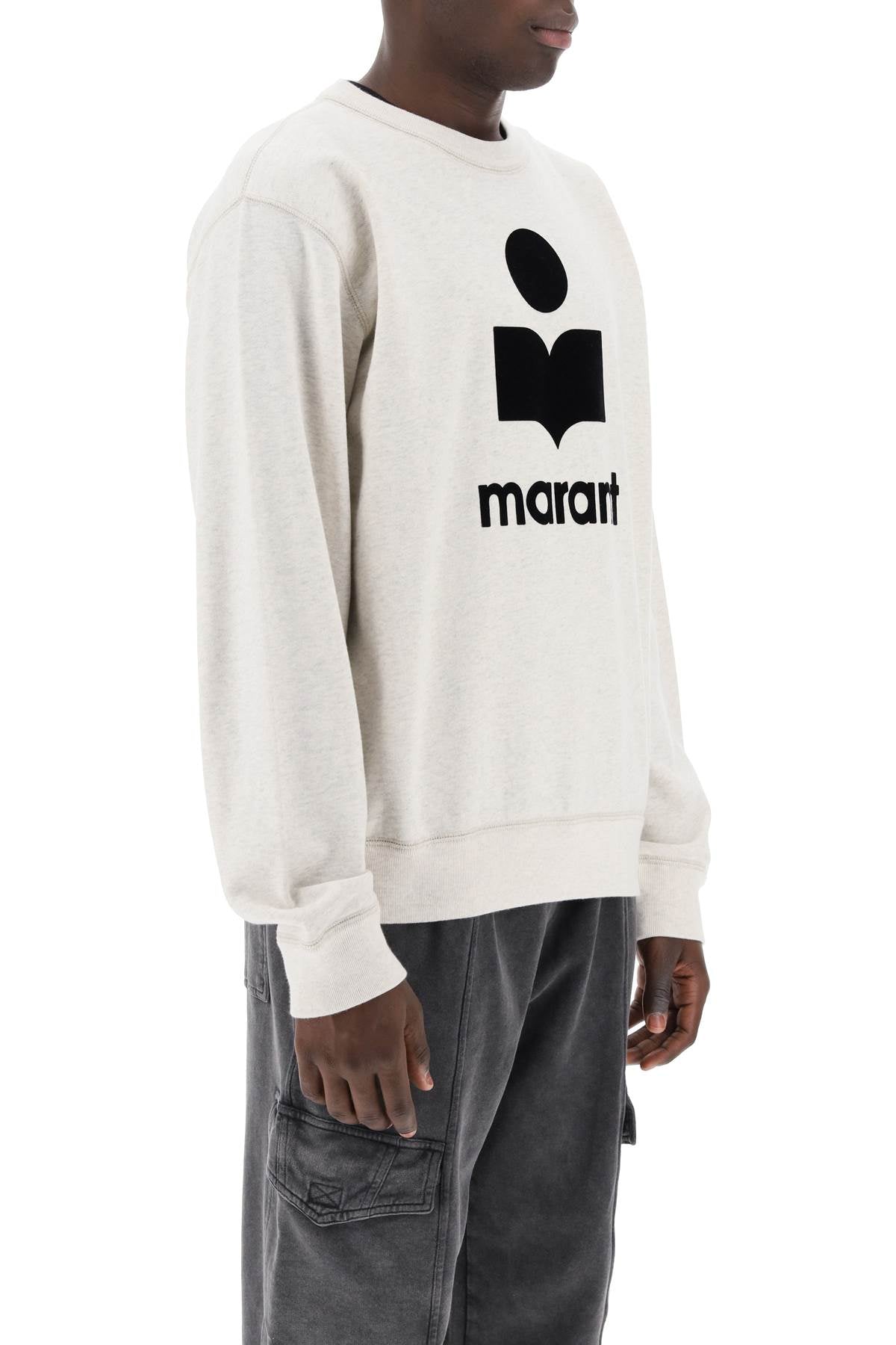 Marant Marant mikoy flocked logo sweatshirt