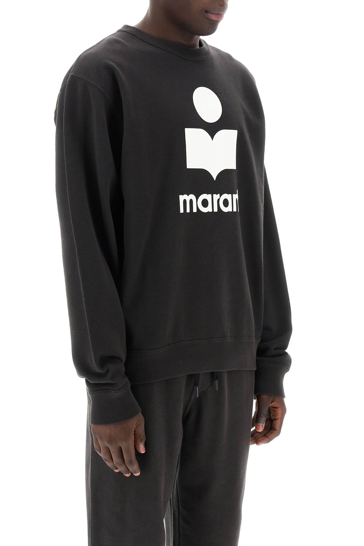 Marant Marant mikoy flocked logo sweatshirt