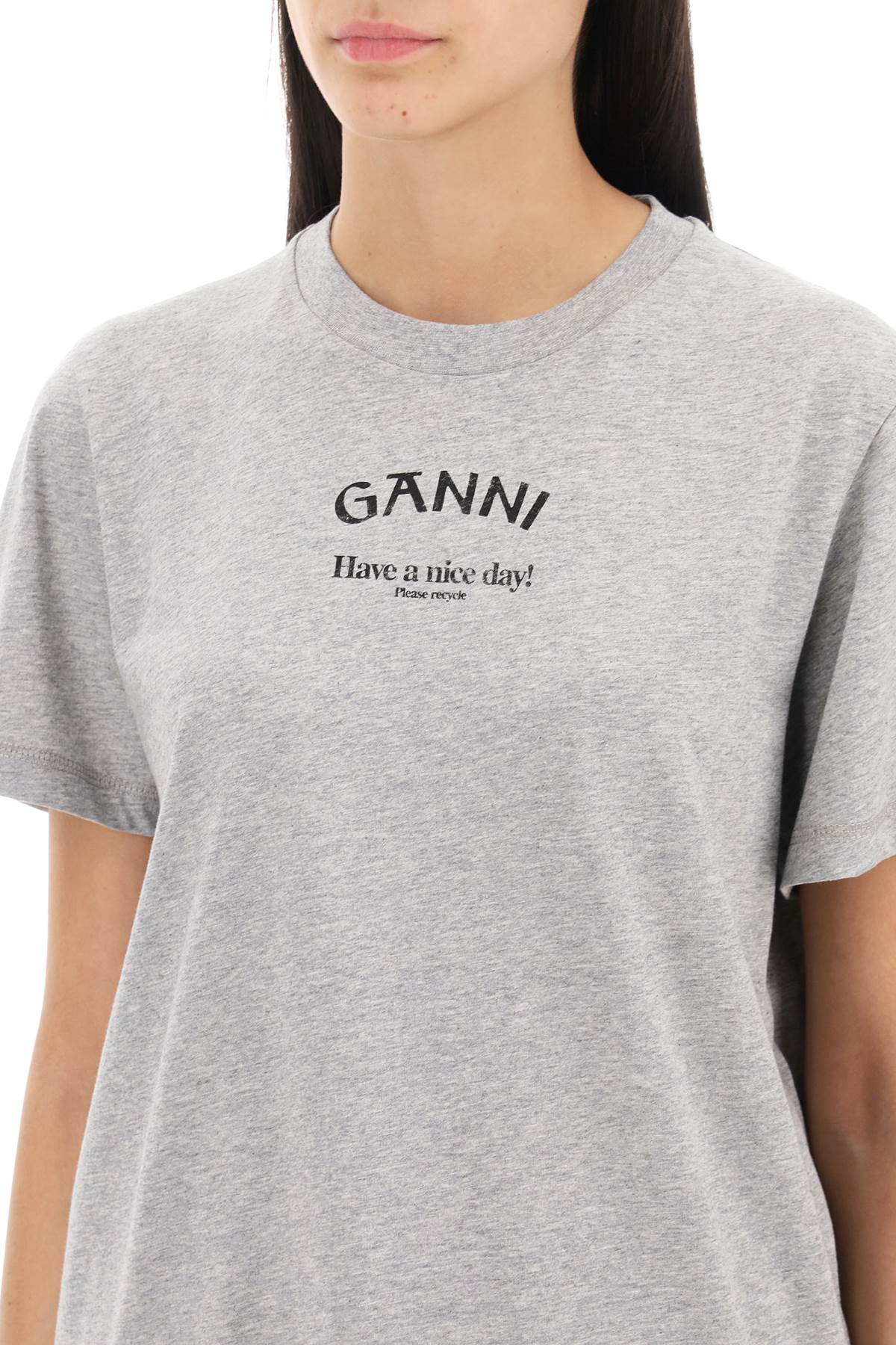 Ganni Ganni t-shirt with logo print