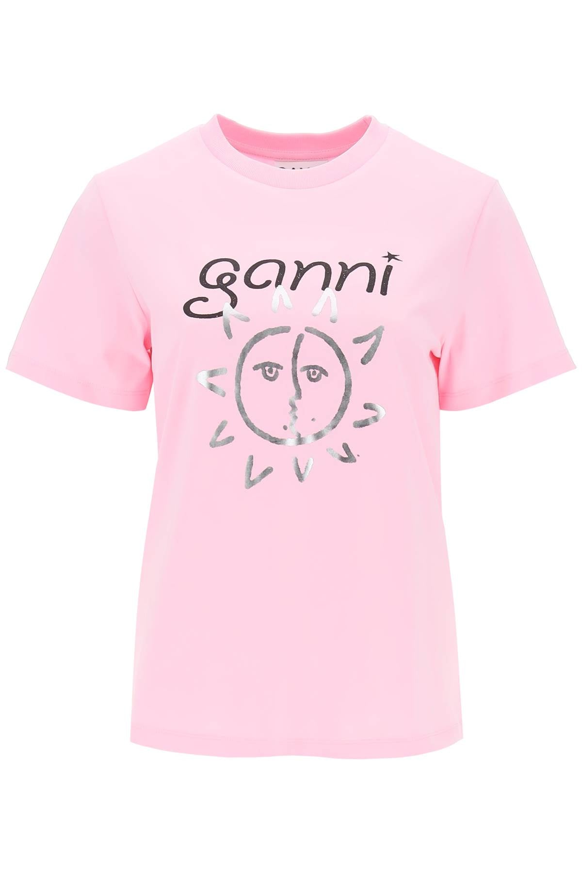 Ganni Ganni crew-neck t-shirt with print