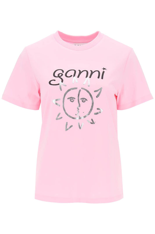 Ganni Ganni crew-neck t-shirt with print