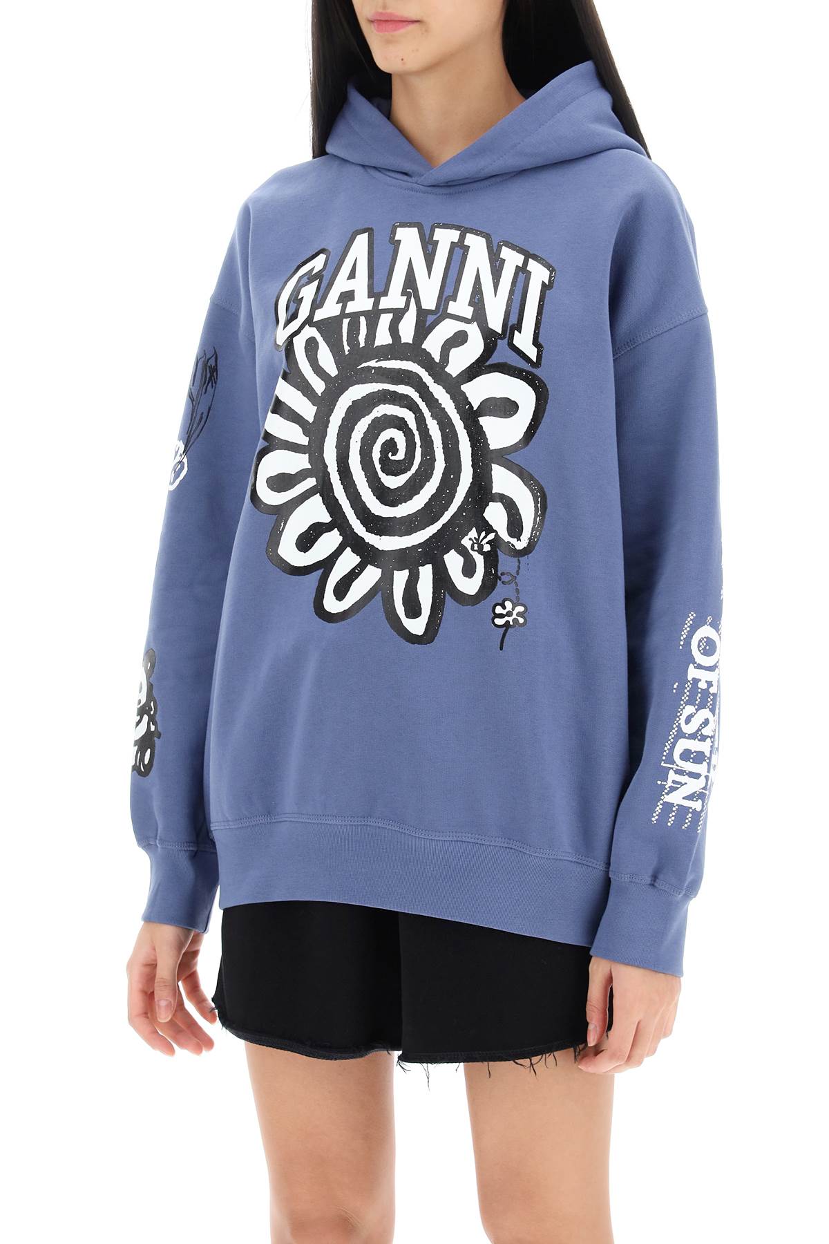 Ganni Ganni hoodie with graphic prints