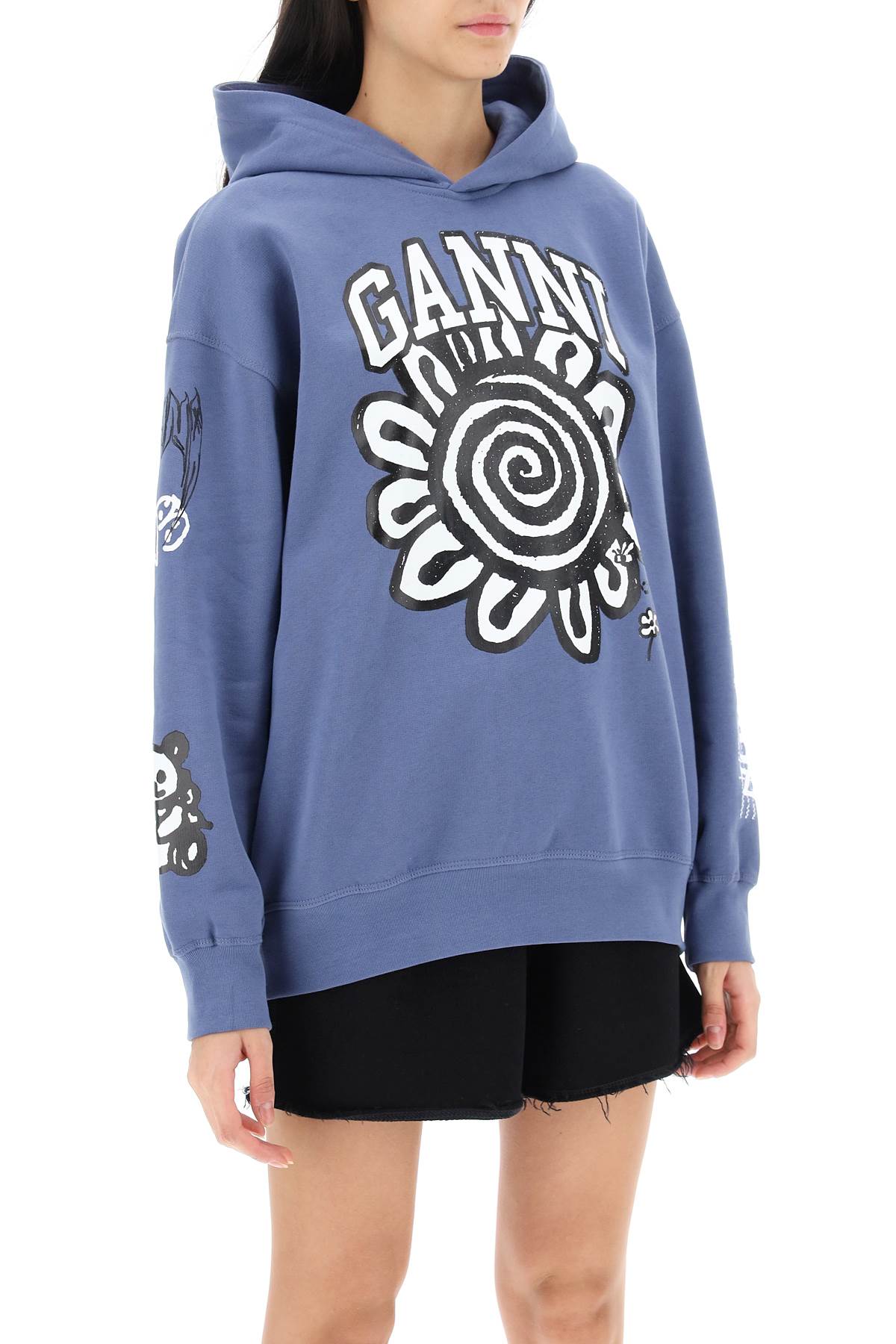 Ganni Ganni hoodie with graphic prints