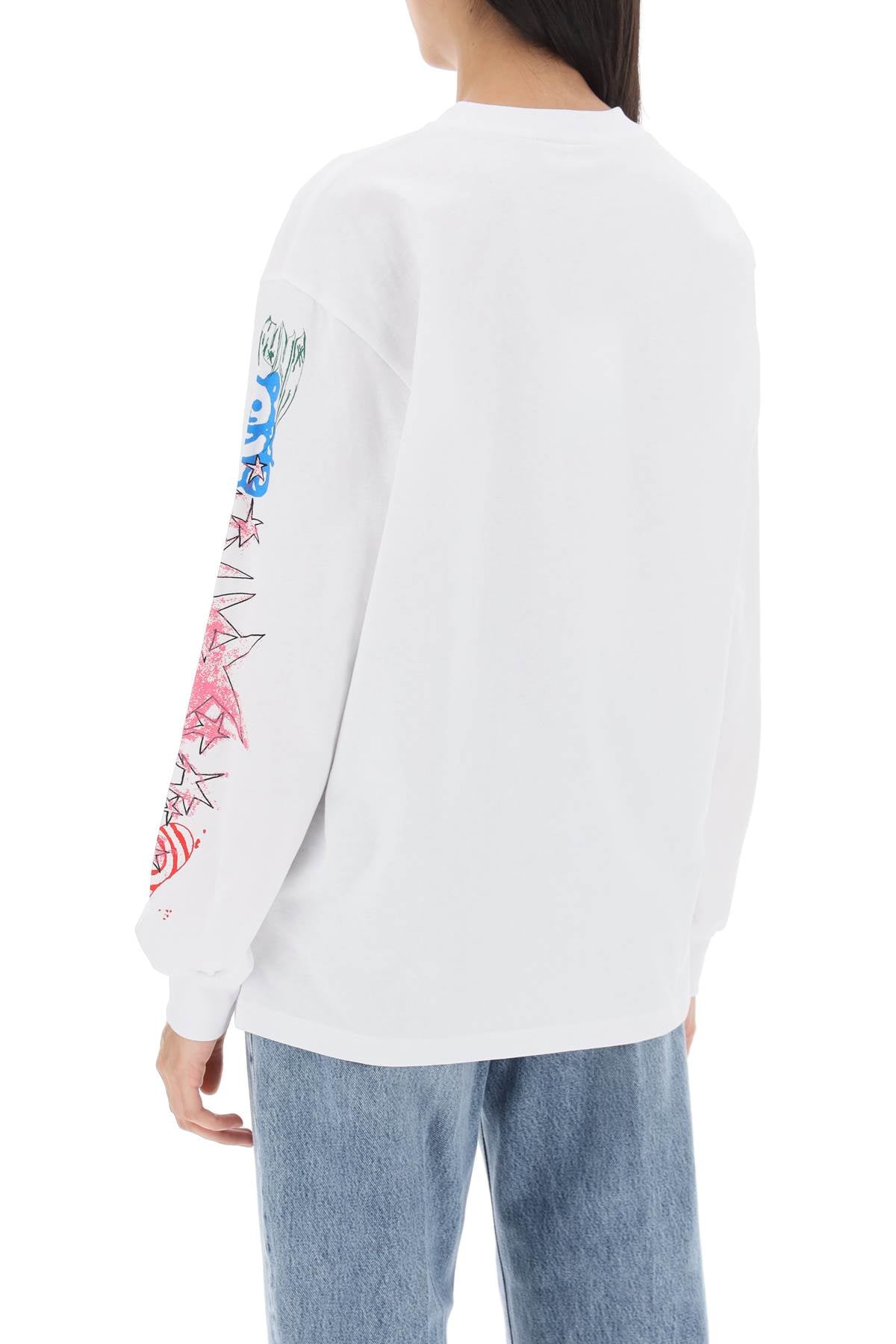 Ganni Ganni printed long sleeve t-shirt