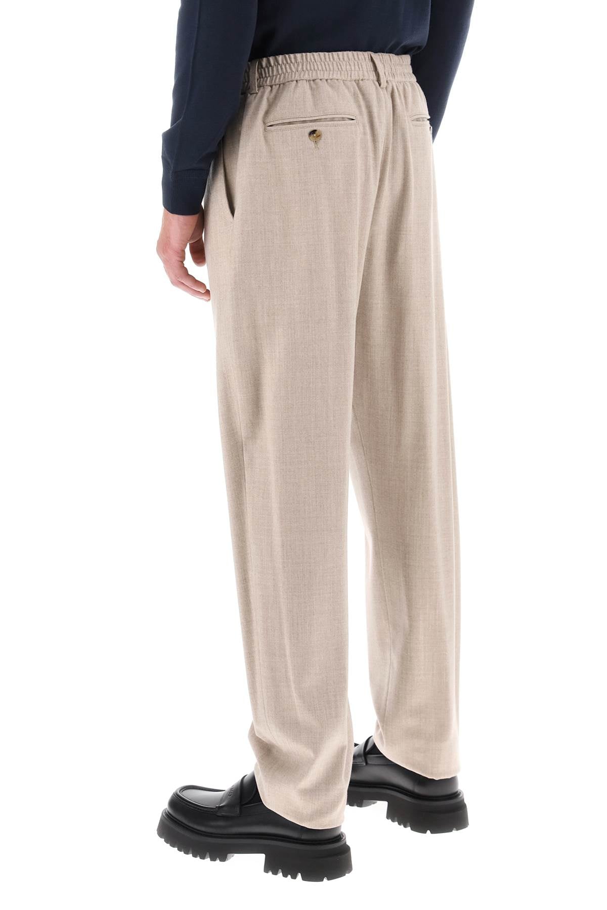 Agnona Agnona single pleat wool silk trousers