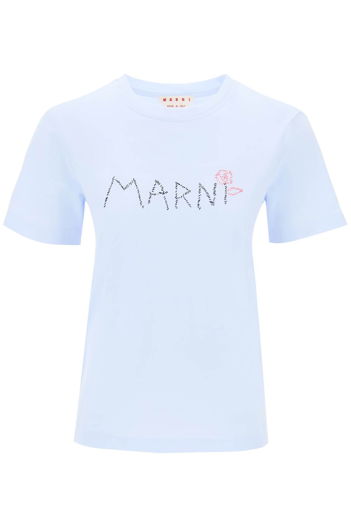 Marni Marni hand-embroidered logo t-shirt