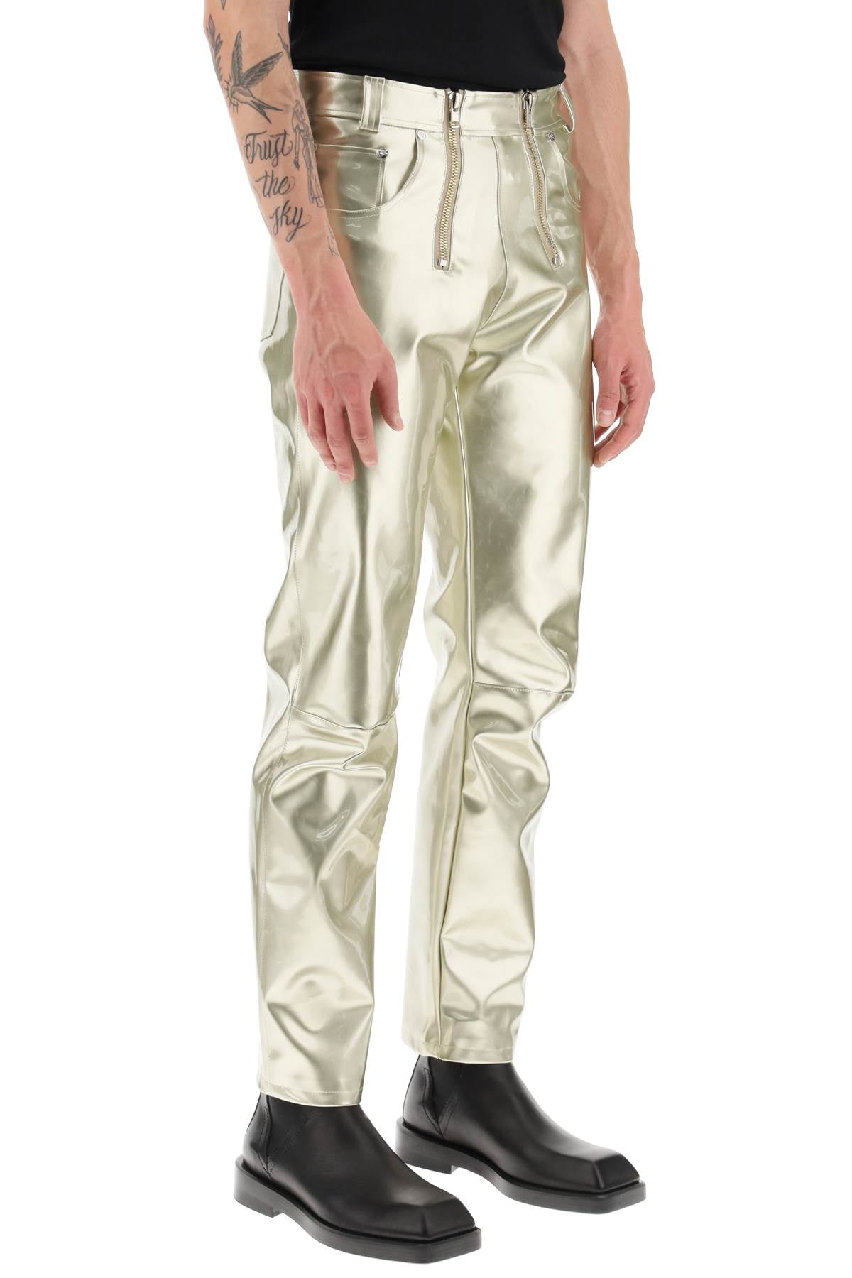 GMBH Gmbh double zip vinyl pants