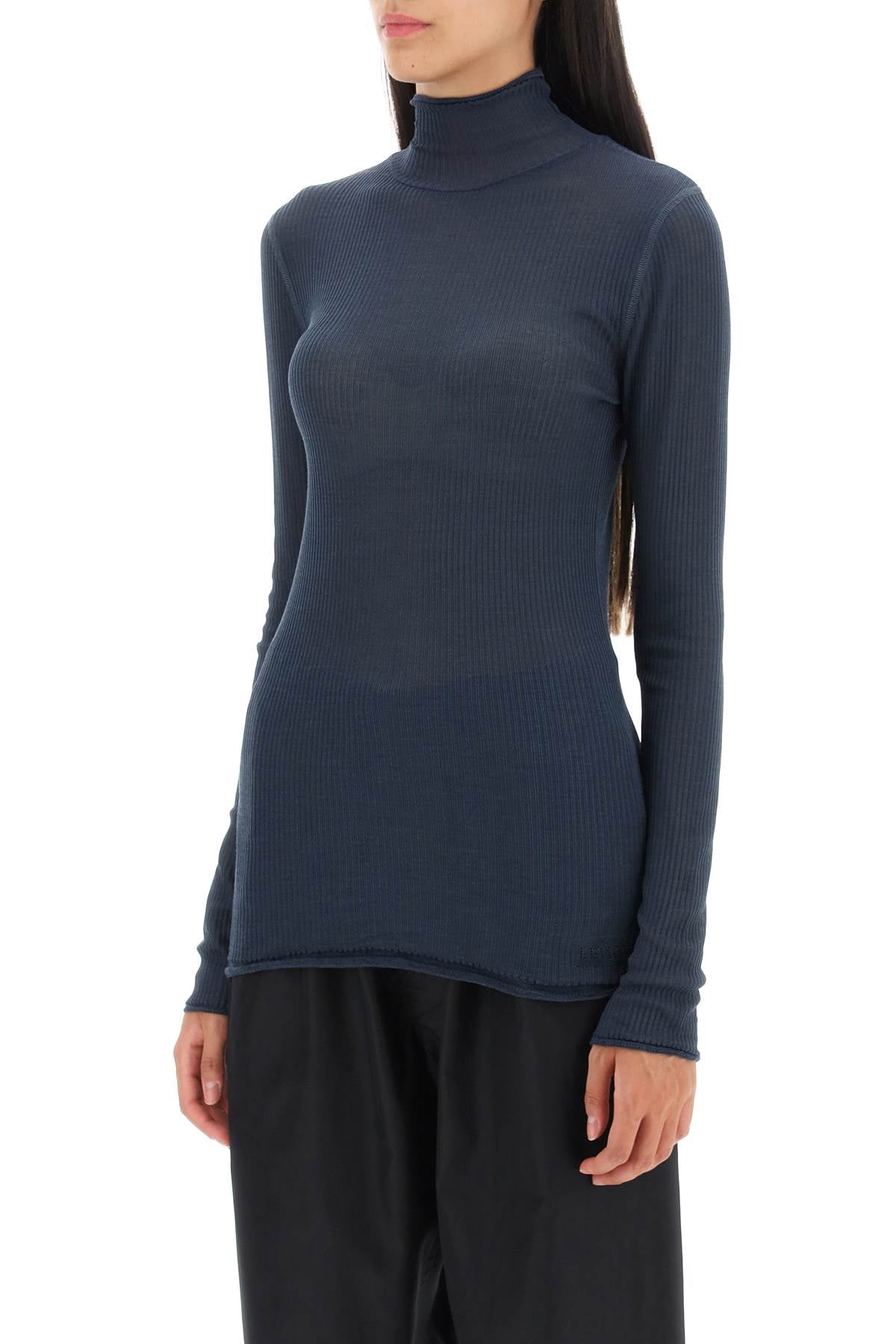 Lemaire Lemaire seamless silk turtleneck sweater