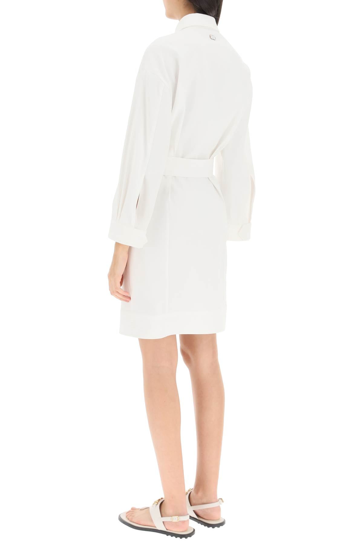 Agnona Agnona belted twill shirt dress