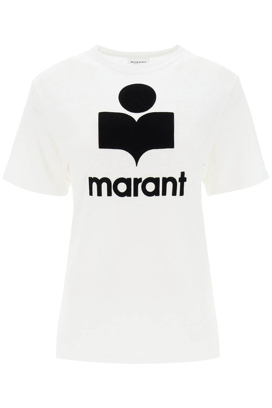 Marant ETOILE Isabel marant etoile zewel t-shirt with flocked logo