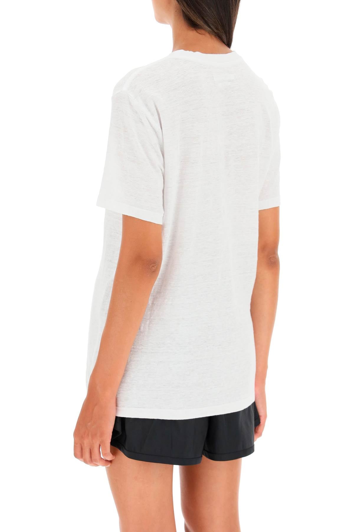 Marant ETOILE Isabel marant etoile zewel t-shirt with flocked logo