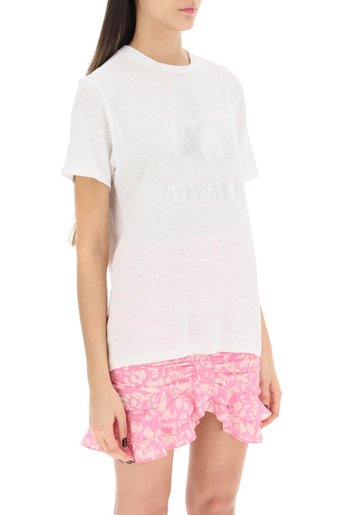 Marant ETOILE Isabel marant etoile 'zewel' t-shirt with metallic logo