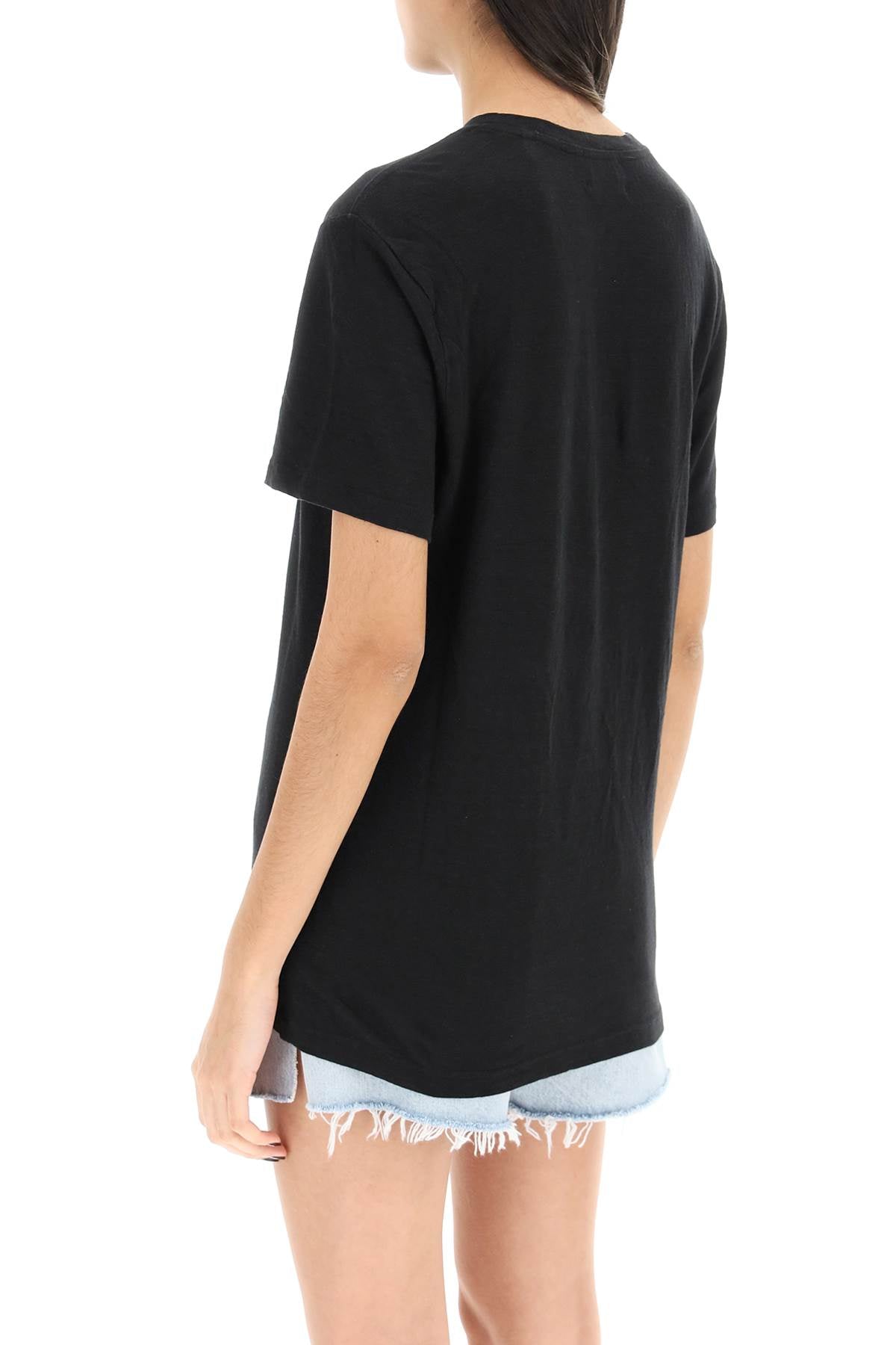 Marant ETOILE Isabel marant etoile zewel t-shirt with metallic logo print