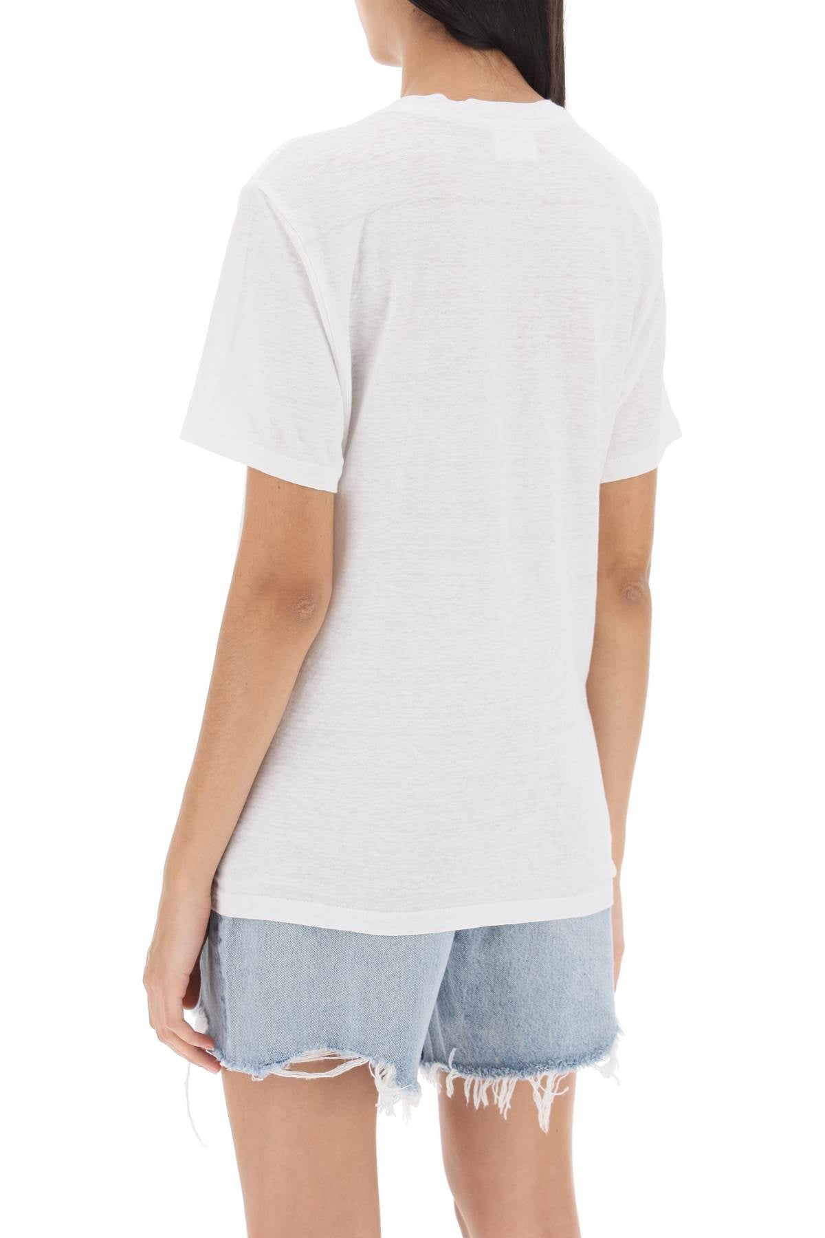 Marant ETOILE Isabel marant etoile zewel t-shirt with metallic logo print