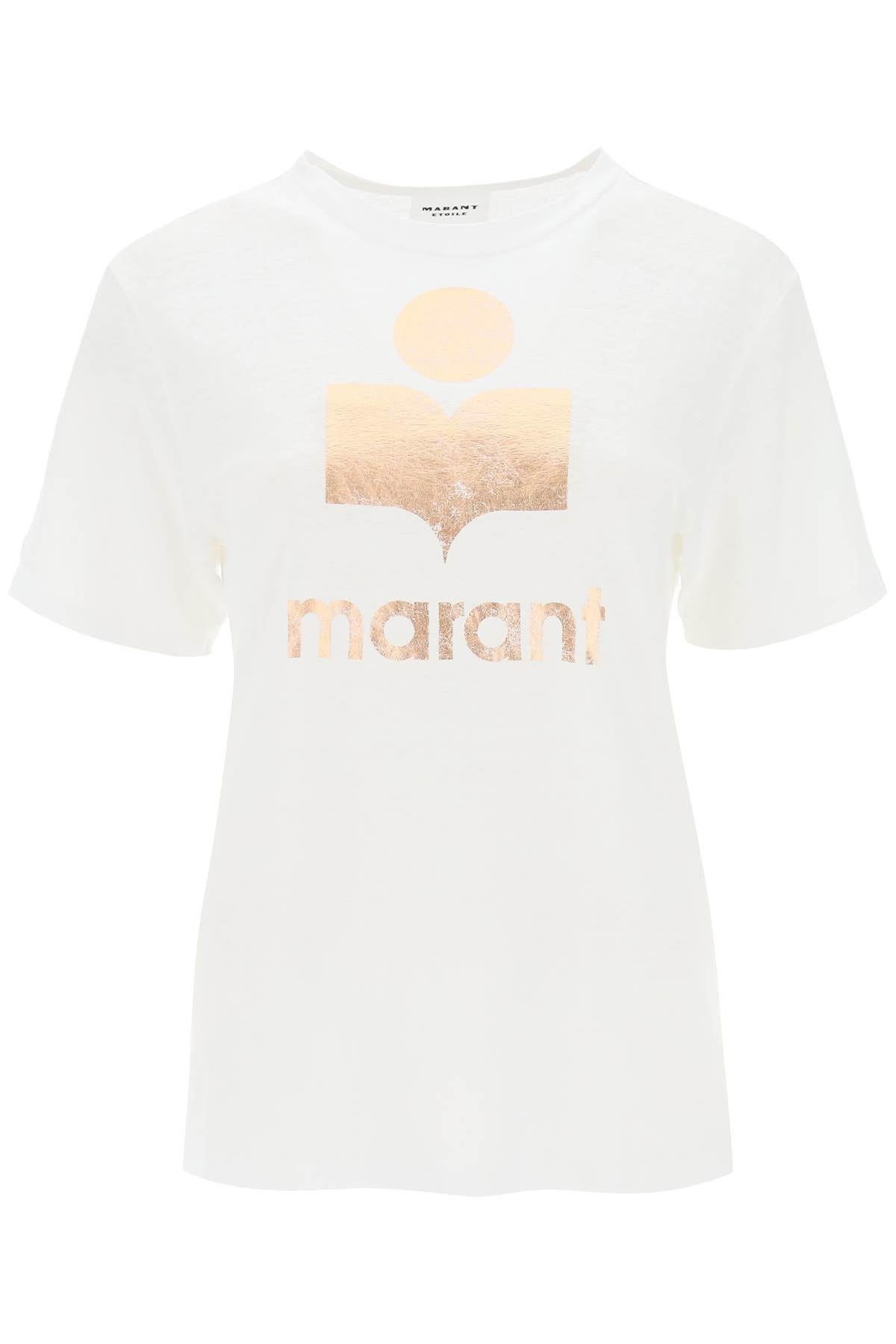 Marant ETOILE Isabel marant etoile zewel t-shirt with metallic logo print